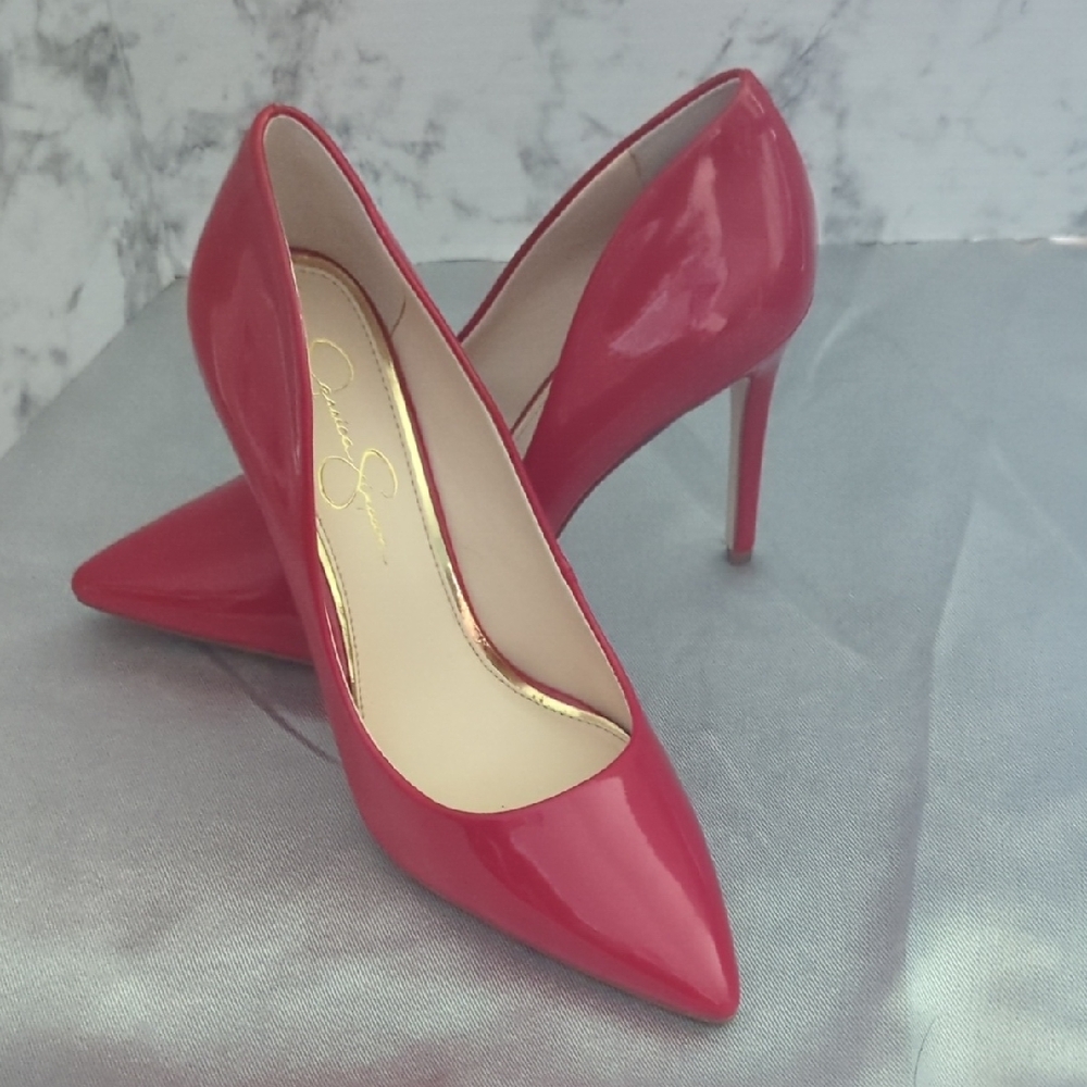 Jessica Simpson Vibrant Red Patent Heels
